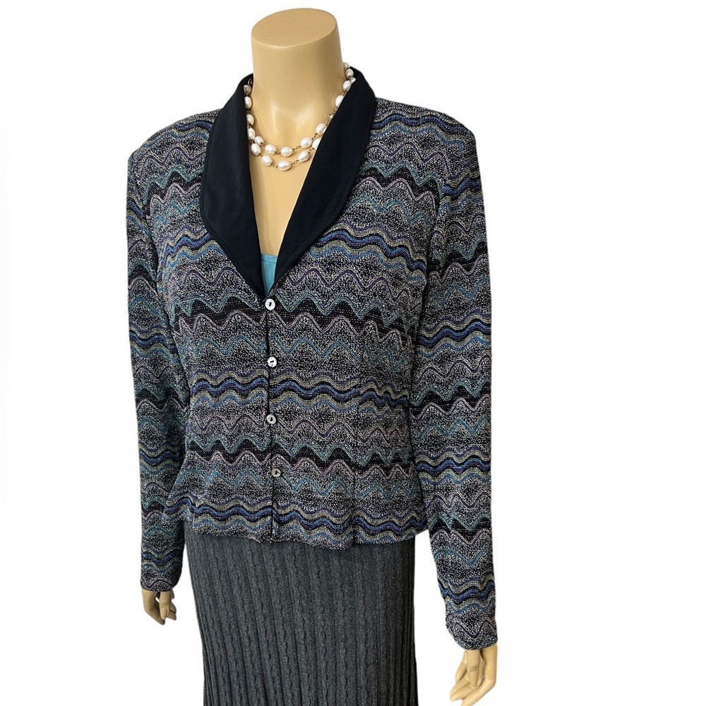 🔥🔥Rabbit Designs Evening Jacket Beaded Nylon And Spandex. Metallic 12☑️